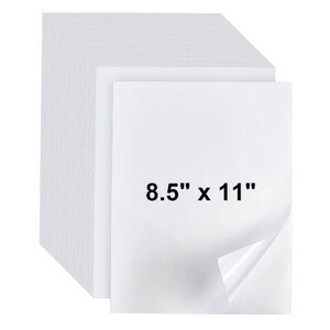 8.5" x 11" Full Sheet Label Sticker Paper for Laser&Inkjet Printers (100 Sheets)